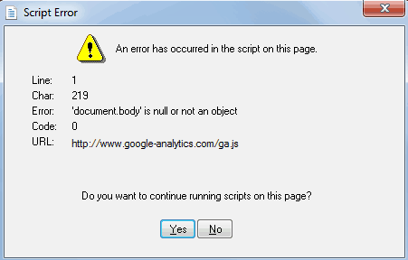  An error has occurred in the script on this page
