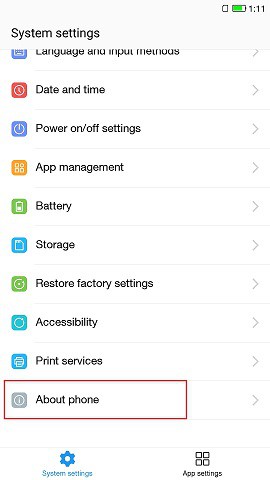 Developer option and USB Debugging in LeEco Le 1s