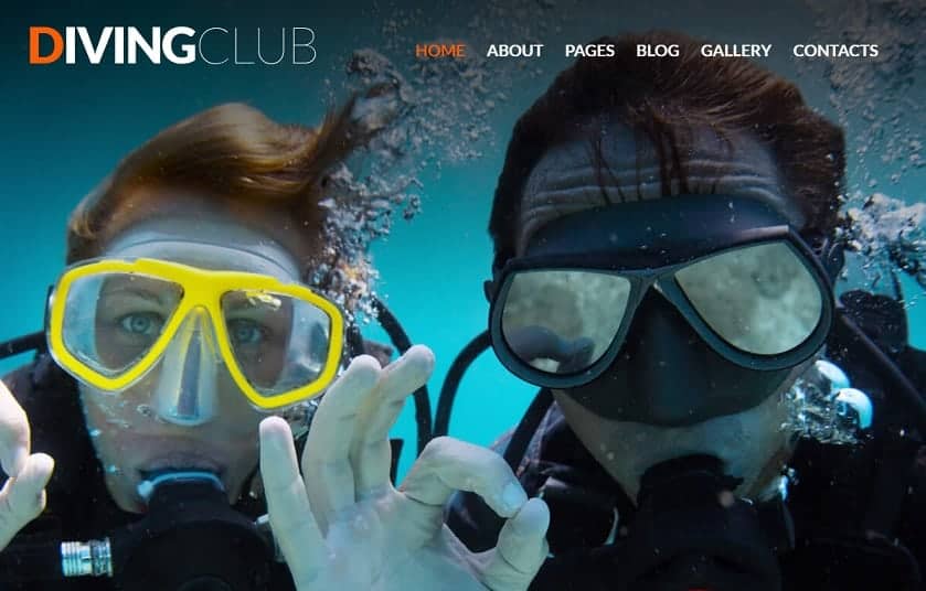 DivingClub Joomla Blog Template